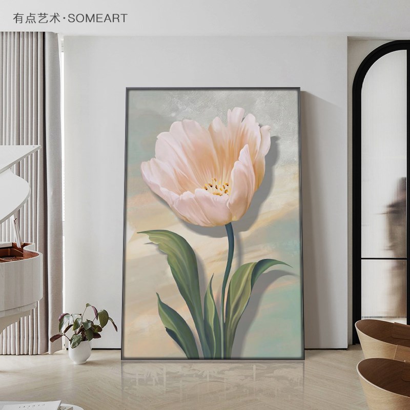 好货北欧简约现代客厅装饰画植物花卉沙发背景墙壁画温馨玄关过道