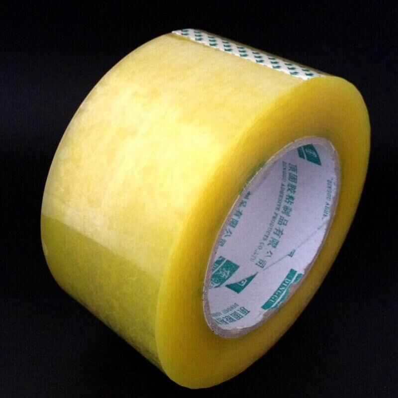 好货透明胶带大号黄色不透明宽6cm快递封箱打包封口胶纸大卷胶布