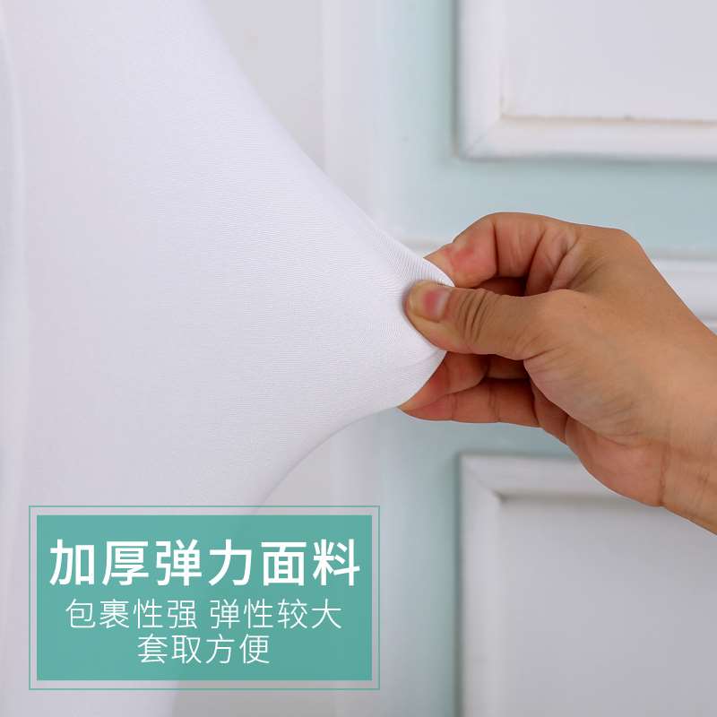 简约弹力床头套罩布艺全包床头套弧形皮床靠背罩防尘保护套北欧风