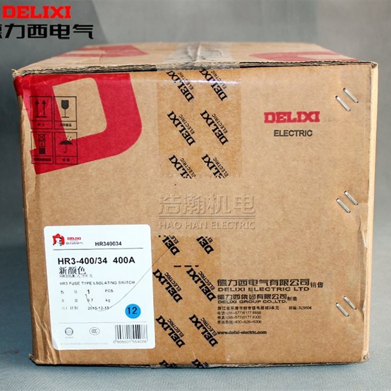 好货德力西熔断器式隔离开关HR34003432 400A低压动力柜刀开关刀