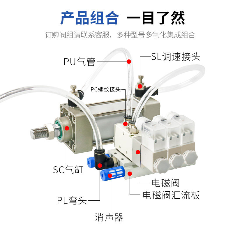 好货电磁阀底座4V210一08连接汇流板200M系列2F3F4F5F6F7F8F9F10F