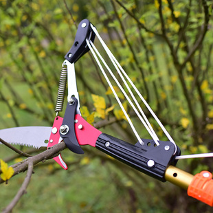 立锦带拉绳高枝剪高空锯树枝带加长伸缩杆高空剪树技树叶修剪剪刀