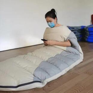 极速厂家2023新款蛋形羽绒伸手睡袋白鸭绒睡袋户外露营可拼接羽绒