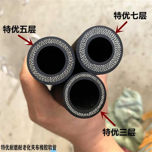 耐高温高压夹布黑色耐压蒸汽光面橡胶管黑胶管喷砂管胶皮水管软管