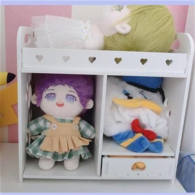 棉花娃娃20cm床bjd小女孩宝宝过家家用3玩偶6分衣架家具桌面收纳n