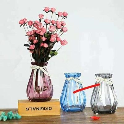 绿插花花瓶欧式简约摆客厅创意萝植物明水桌面玻璃花件u透明培水