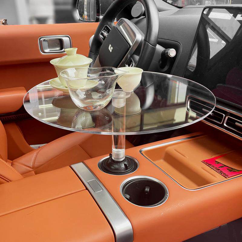 Переносная маленькая настольная доска для автомобиля, письменный стол в автомобиле, для игры в погоню, для питья чая и еды, обеденный стол в автомобиле, складной стол в первом ряду Изображение 1
