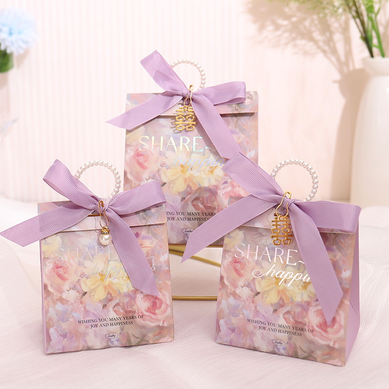 喜糖盒结婚高级感2025新款糖盒婚礼喜糖袋创意森系喜糖礼盒空盒子