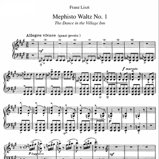 李斯特 梅菲斯托圆舞曲钢琴谱五线谱钢琴曲乐谱乐曲曲谱24页PDF