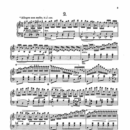 李斯特 12首钢琴练习曲 S.136 no.2 钢琴谱五线谱乐谱乐曲曲谱3页