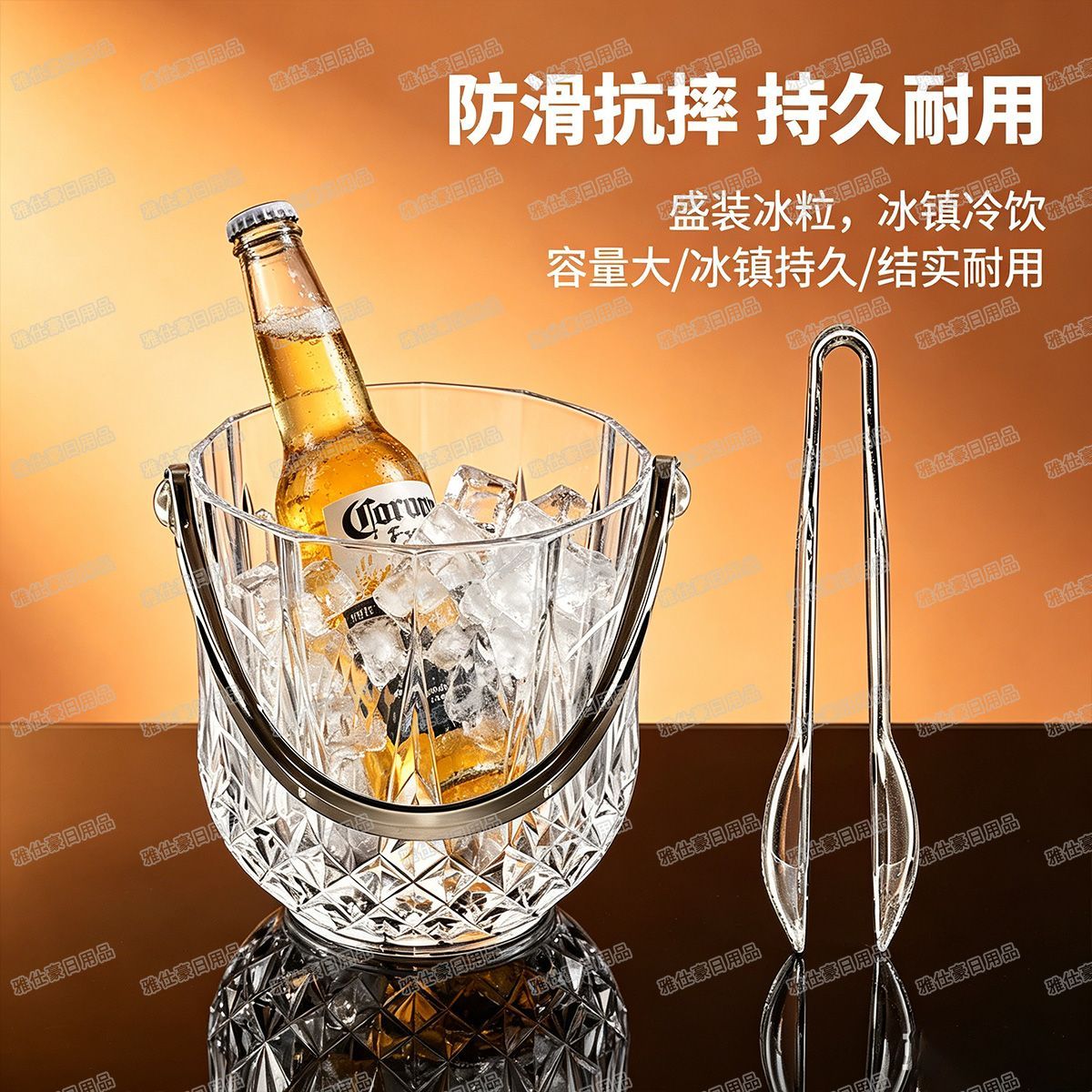 工厂直销高级感香槟红酒储冰桶图片
