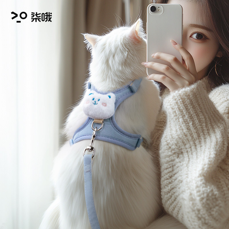 速发猫脱防挣子外出专用防丢胸背遛猫溜小猫链咪猫绳子加长