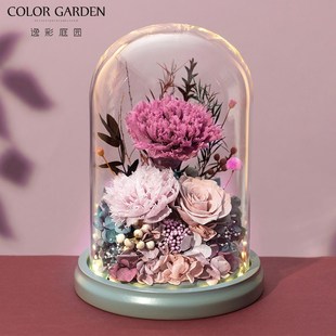 速发节乃馨永生花玫瑰干花束教师妈亲康情人节母妈生日礼物送婆婆