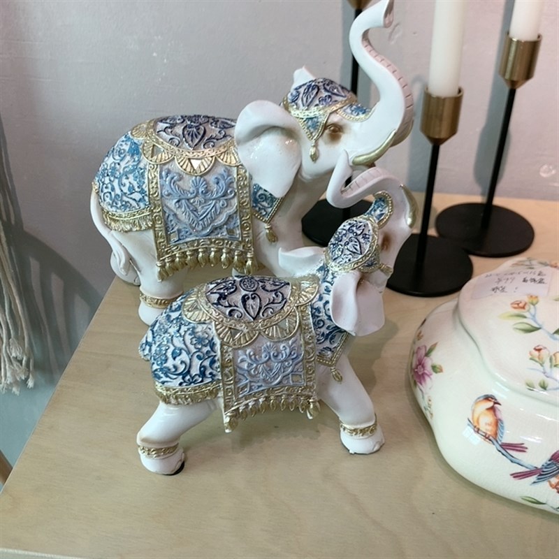 速发树二蓝色大象摆件,套脂,大号20**,小号15018