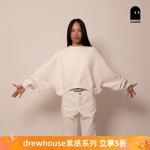 drewhouse素感落肩圆领卫衣