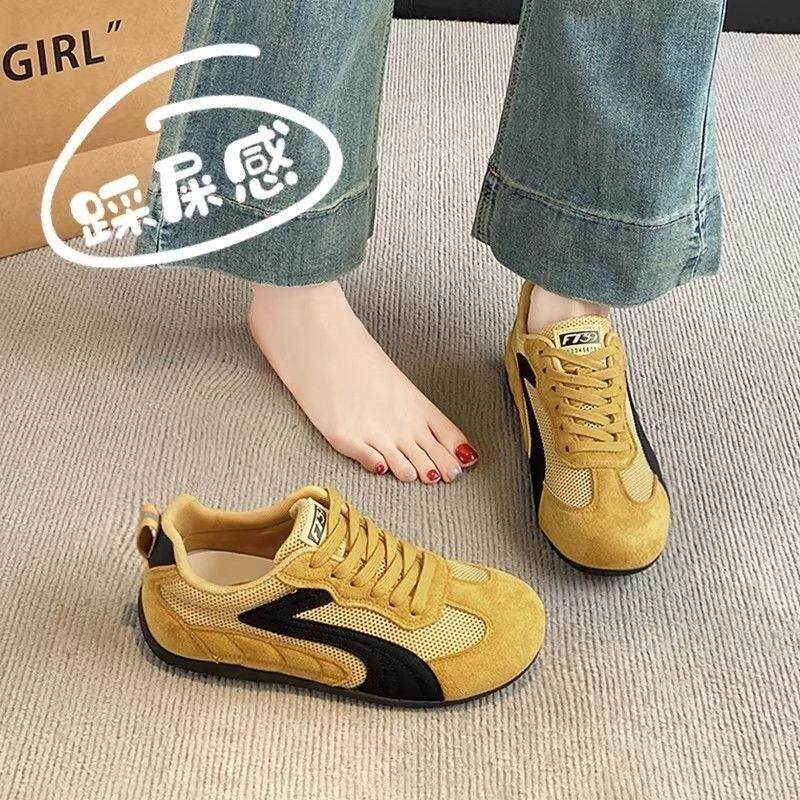 网红同款赛车鞋网面透气德训鞋女2026秋季小众百搭时尚休闲运动鞋