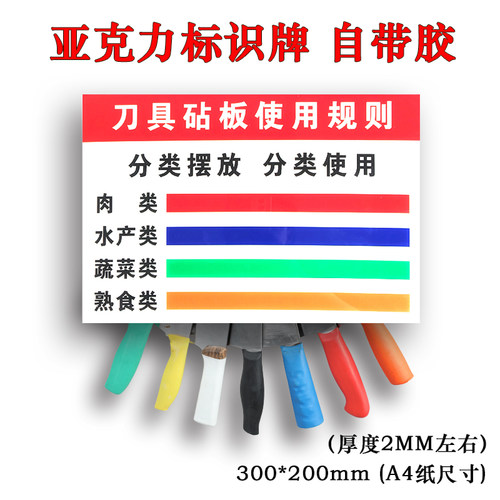 分类标识牌通用刀把套学校食堂酒店厨房色标管理菜刀柄防滑套刀具