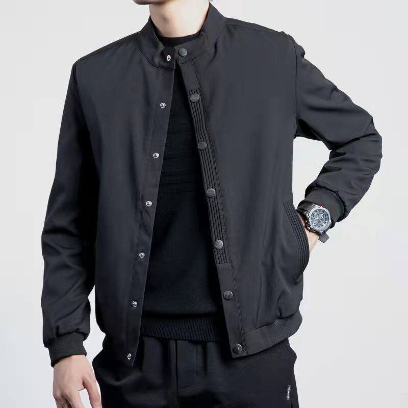 2026春秋季新款立领外套男士潮流韩版时尚夹克大码休闲百搭上衣服