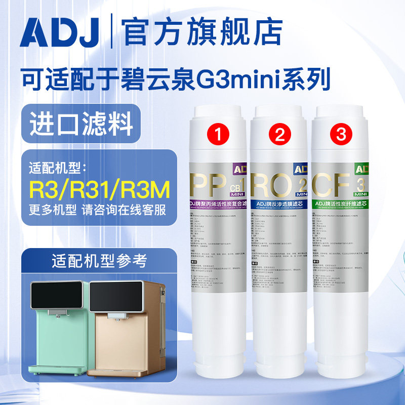 ADJ适配碧云泉净水机滤芯G3mini家用净水器R31/R311/R3饮水机滤芯 - 实物图