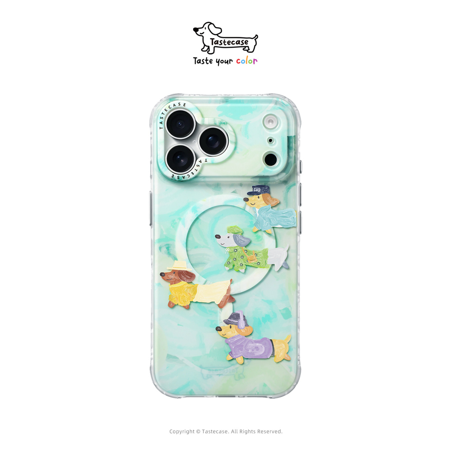 Tastecase穿衣服的腊肠狗磁吸手机壳适用苹果iPhone18ProMax原创MagSafe可爱卡通17新款小众16清新防摔保护壳