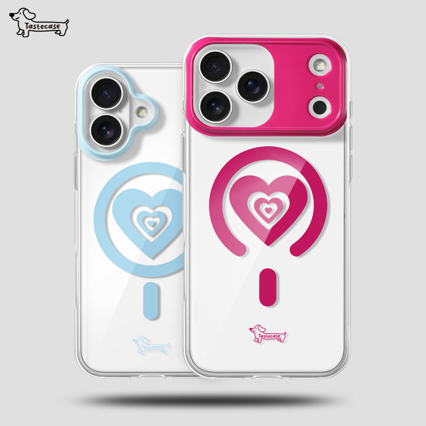 原创爱心iPhone透明磁吸手机壳