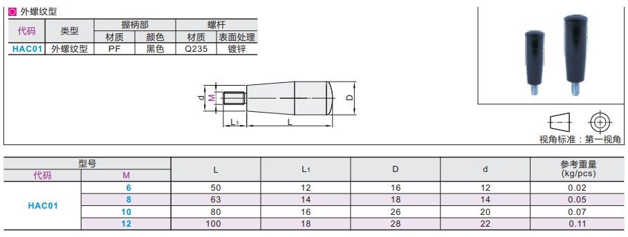 替代怡合达 固定型手柄 外螺纹型HAC01-M6/M8/M10/M12/固定型把手,3C数码配件,手机防尘防水配件,淘宝优惠券,粉丝福利购,淘宝优惠卷
