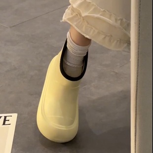 女款 大头靴子四季 厚底短筒水鞋 韩版 户外网红可外穿 防水滑时尚 雨鞋