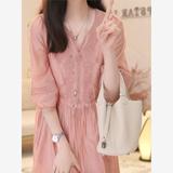 连衣裙新款夏季领连衣裙女连衣裙新款宽松显瘦裙慵懒风，商品下架区，凯文服饰