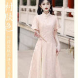 新中式风连衣裙2025夏季新中式蕾丝改良旗袍少女蕾丝旗袍年轻款，商品下架区，凯文服饰