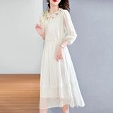 白色连衣裙2025当季新款小个子气质显瘦裙子，商品下架区，凯文服饰