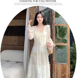 法式复古蕾丝拼接长袖衬衫女2025新款设计感小众别致绝美长袖上衣，商品下架区，凯文服饰