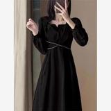 大码法式复古赫本风高档提花连衣裙夏季新款时尚气质修身显瘦长裙，商品下架区，凯文服饰