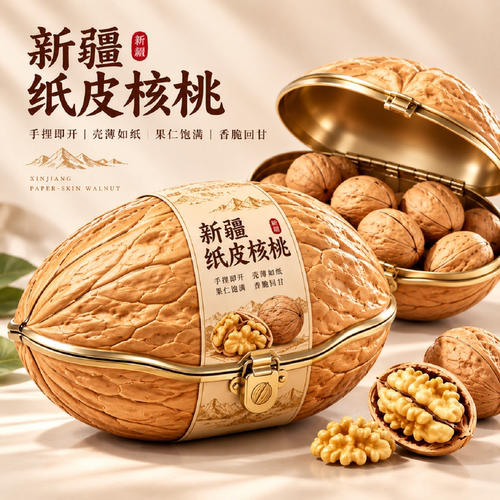 纸皮核桃2026新货新疆阿克苏薄皮原味孕妇手捏即开颗粒饱满旗舰店