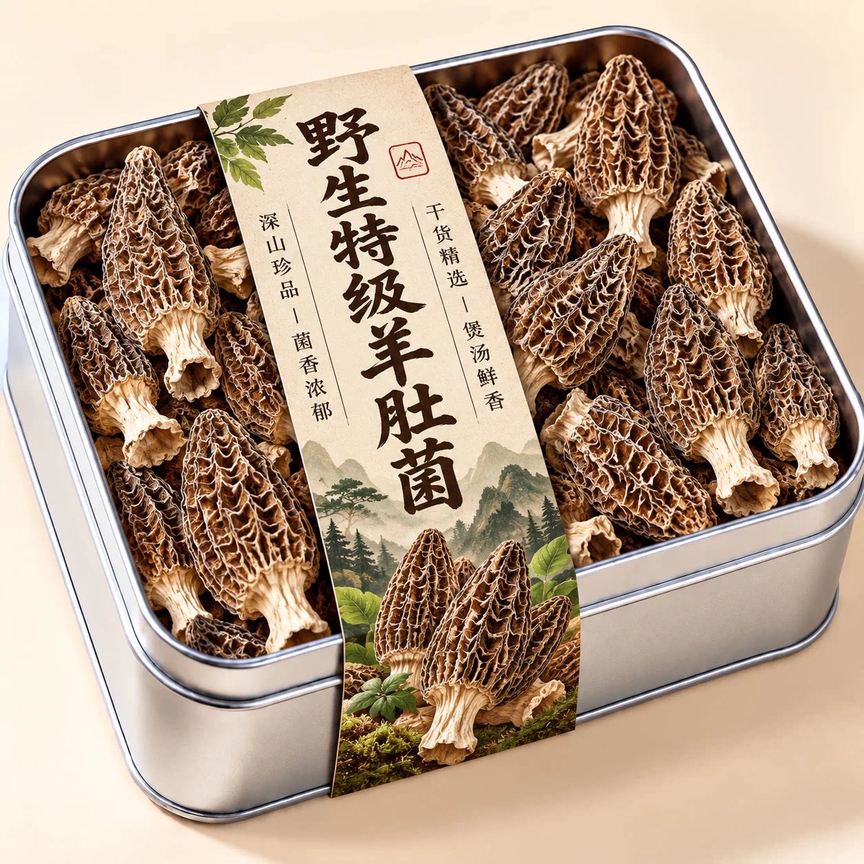 云南羊肚菌干货深山新鲜羊肚蘑菇煲汤菌香醇厚菌汤香菇类养生零食