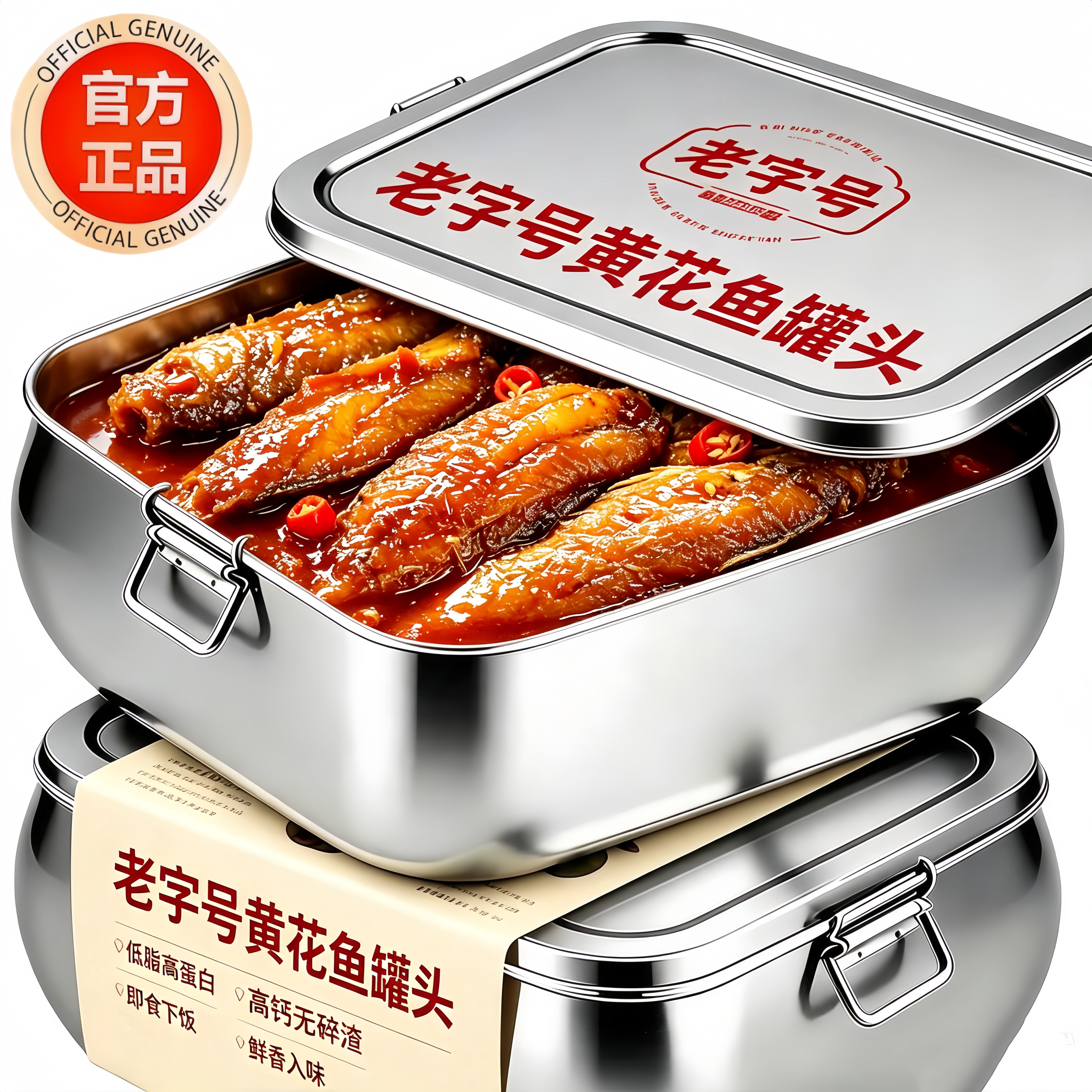 正宗黄花鱼罐头老字号即食官方旗舰店小黄鱼酥罐头小吃零食下酒菜图片