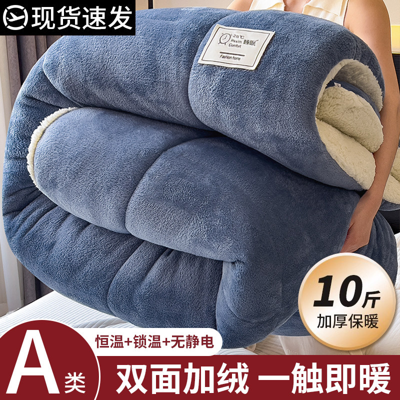 2025新款羊羔绒被子冬季棉被被芯冬天宿舍单人秋冬被加厚保暖10,床上用品,化纤被,淘宝优惠券,粉丝福利购,淘宝优惠卷