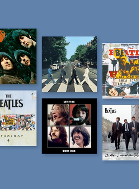 The Beatles披头士专辑封面海报摇滚乐队宿舍卧室桌面复古装饰画