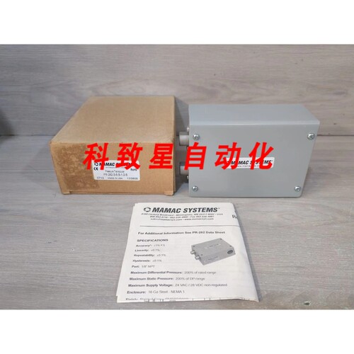 工业配件MAMAC SYSTEMS PR-282-3-6-B-1-2-B 压力传感器