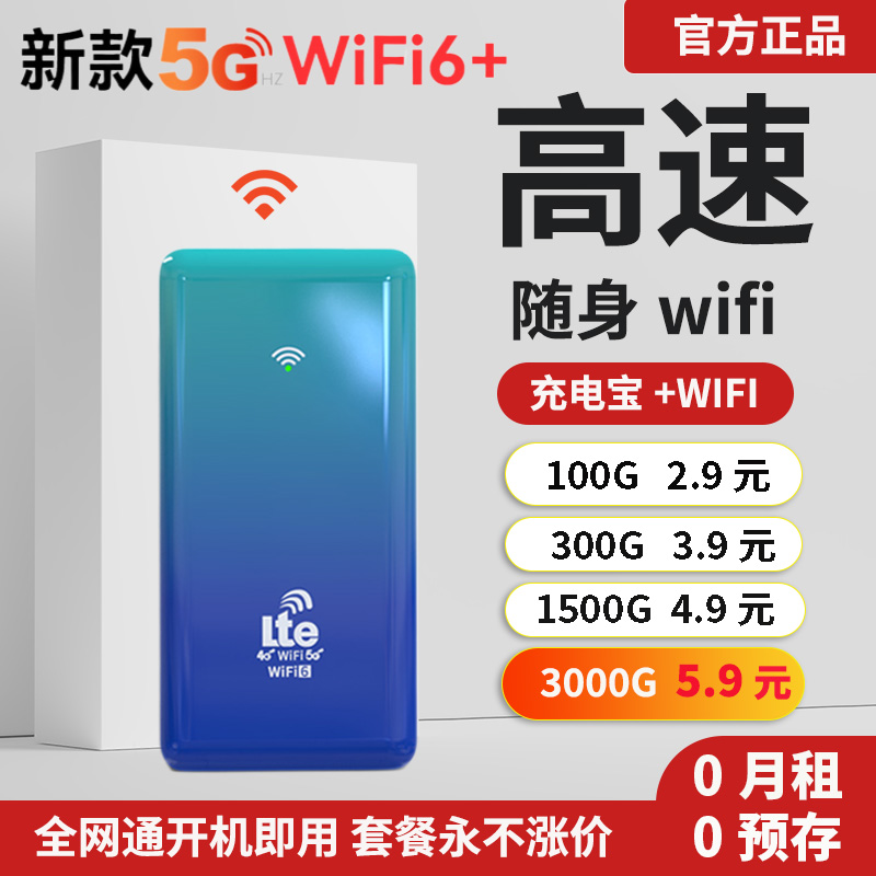 随身wifi2024新款5g便携式无线网络充电宝随身时wilf移动无线车载wifi6二合一全国通用无限流量wi-fi适用华为