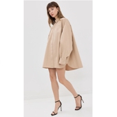 wardrobe.nyc卡其色衬衣慵懒风大版 宽松轮廓时尚 设计感上衣