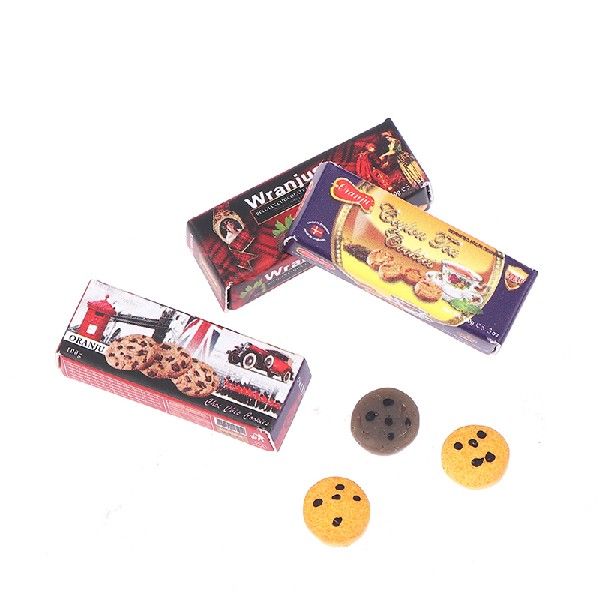 新品1/6 Scale Miniature Dollhouse Dessert Cookies Pretend Pl