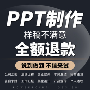 ppt制作代做设计美化修改定制工作汇报企业宣传演讲课件年终总结