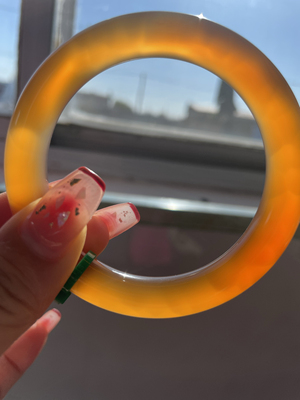 江料玛瑙手镯满脑儿高荧光冰透胶质感超强