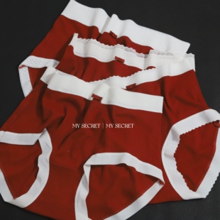 安可拉大红色内裤 抗菌透气纯棉裆中腰包臀 女本命年结婚喜庆三角裤