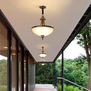 美式 吧台灯8003 全铜餐厅灯吊灯简约复古走廊过道灯入户玄关灯欧式
