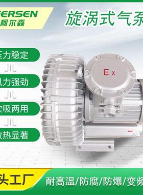 2RS 710-H37 4KW粉尘防爆高压风机旋涡气泵 吸尘隔爆高负压鼓风机
