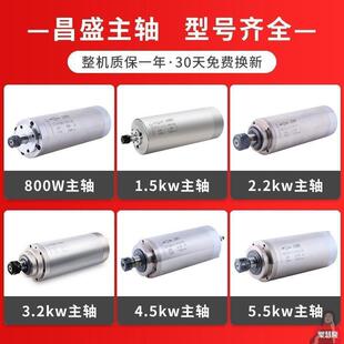 昌盛主轴雕刻机主轴电机水冷主轴火速机电主轴电机高速雕刻机主轴
