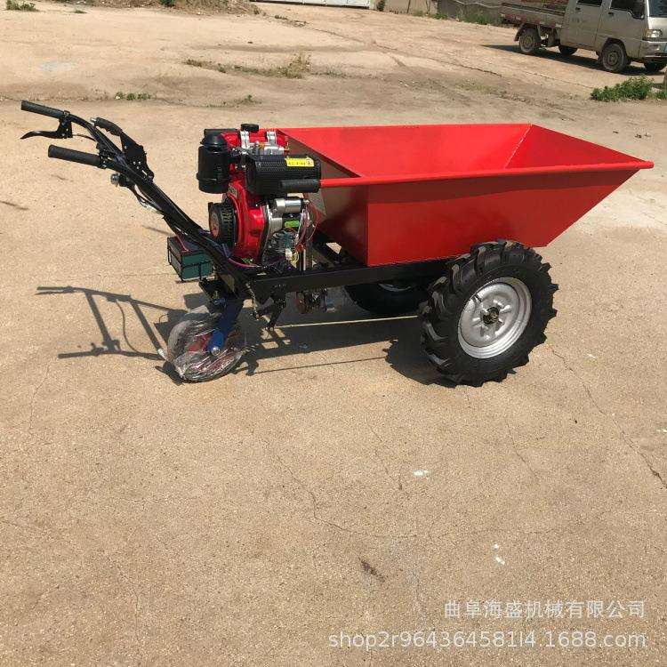 汽油动力三轮斗车 柴油三轮工程车 小型电启动汽油推车