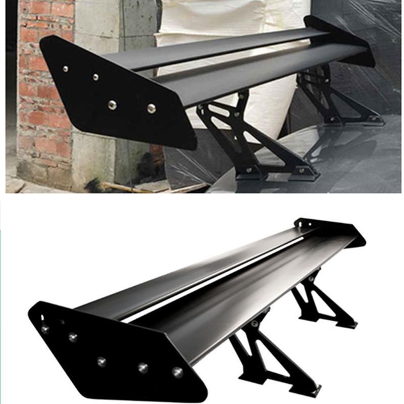 厂家直销铝合金双层尾翼汽车定风翼三厢车通用尾翼打孔汽车尾翼