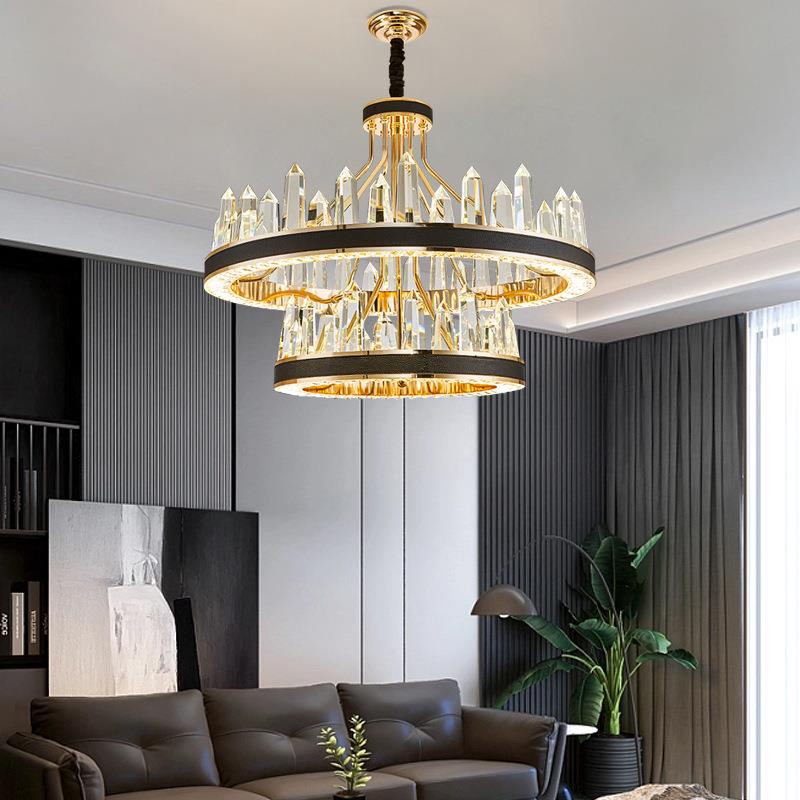 后现代水晶玻璃吊灯客厅灯轻奢大厅餐厅简约房间美式主卧室吊灯具